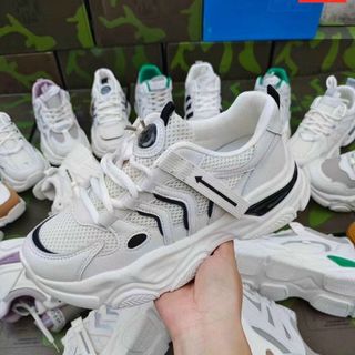 Giày thể thao nữ chất da mềm phối lưới thoáng khí K21