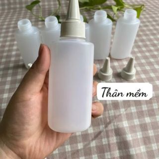 Chai nhựa đựng bơ 100ml, Chai nhựa đựng sốt tắc, chai nhựa nút nhọn 100ml , chai nhựa xịt bơ , chai nhựa kèm bánh tráng