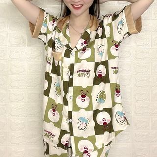 Chuyên sỉ, lẻ bộ đồ ngủ Pijama, Vải Lụa Xước hàng loại 1 đẹp siêu cấp, vải dày mặc thoáng mát, co dãn thoải mái XN6