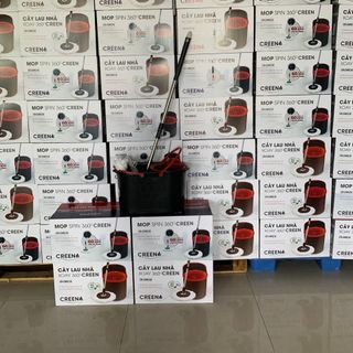 Cây Lau Nhà Xoay 360 CREEN CR - CNR238 - Nhựa Dẻo Chống Vỡ,Nứt