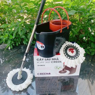 Cây Lau Nhà Xoay 360 CREEN CR - CNR238 - Nhựa Dẻo Chống Vỡ,Nứt