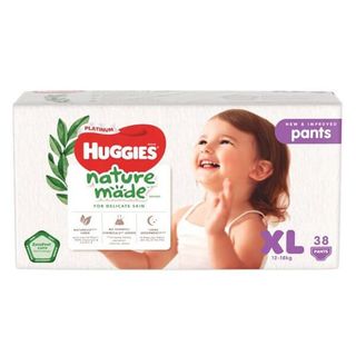 TÃ QUẦN CAO CẤP HUGGIES NATMADE (HUG TRẮNG) (M58, L44, XL38, XXL26) -(3 bịch/thùng)