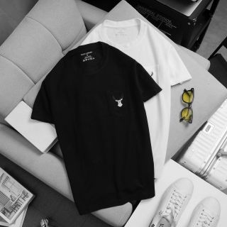 T shirt cổ tròn phối túi DEER