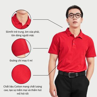 COMBO ÁO POLO NAM MÀU ĐỎ SỈ SỐ LƯỢNG LỚN