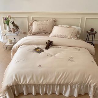 Tencel thêu thỏ RABBIT cực kỳ đáng yêu