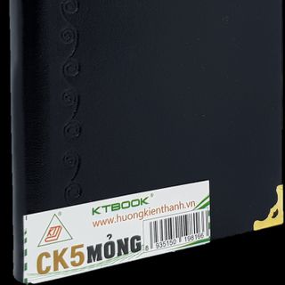 Sổ ghi chép Bìa Da Đen cao cấp KT 5 dòng kẻ ngang khổ 12 x 17 cm - 100 trang