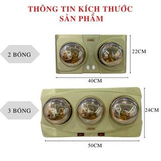 Đèn Sưởi Nhà Tắm Cao Cấp Creen - 3 Bóng