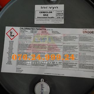 Cereclor S52 (Parafin Chlor hóa): Chất hóa dẻo – Anh