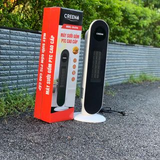 Máy Sưởi Gốm Cao Cấp CREEN - Tự Động Ngắt Khi Nghiêng Đổ - Núm Vặn Cơ - Không Khô Da - Không Lóa Mắt
