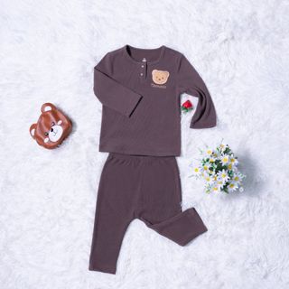 [CHÍNH HÃNG] Bộ đồ trẻ em unisex Toonooz chất liệu nhung tăm cài ngực BD50-UN0301 size 09 tháng-3 tuổi