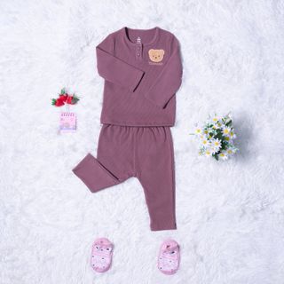 [CHÍNH HÃNG] Bộ đồ trẻ em unisex Toonooz chất liệu nhung tăm cài ngực BD50-UN0301 size 09 tháng-3 tuổi