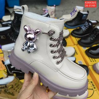 Giày boots trẻ em da mềm buộc dây sành điệu K260