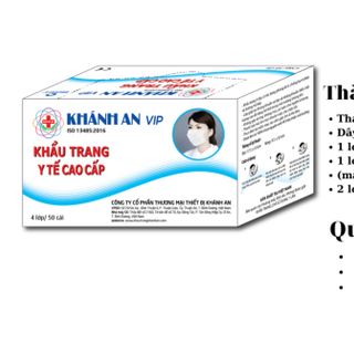 Khẩu Trang Y Tế Cao Cấp 4 lớp Khánh An (VIP)