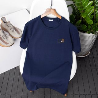 Áo thun nam cao cấp, áo thun cổ tròn nam, Chất thun 100% cotton 4c xịn - Logo thêu cực đẹp size từ 55kg - 85kg