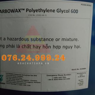 PEG600 Mã Lai – CARBOWAX Polyethylene Glycol