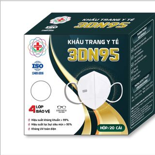 Khẩu Trang Kháng Khuẩn 3DN95 Khánh An (hộp 20 cái)