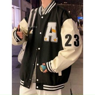 Áo khoác bomber nỉ nút logo thêu chữ A form to bự dưới 80kg
