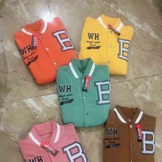 Áo khoác crotop kiểu bomber logo thêu chữ WH B đẹp