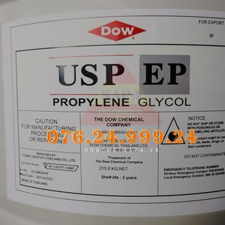 PG DOW – Propylene Glycol USP (Phuy Sắt)- Thái Lan