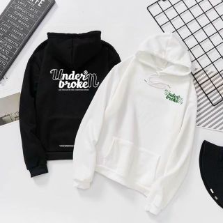 Áo hoodie nỉ logo in underbroken form dưới 70kg đẹp