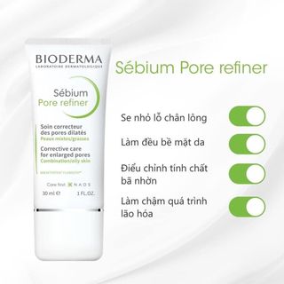[Hàng Pháp] Kem Dưỡng Giúp Se Khít Lỗ Chân Lông, Giảm Bóng Nhờn Hiệu Quả  Bioderma Sebium Pore Refiner
