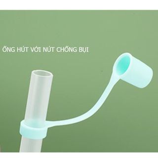 Ly uống nước có nắp kèm ống hút cao cấp