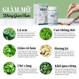 Viên uống Neko Slim Hỗ Trợ Giảm Cân Hiệu Quả Cho Dáng Đẹp Eo Thon Hộp 60v