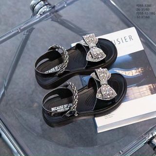 Sandal trẻ em chất da mềm đính nơ xinh xắn F055