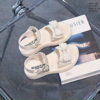 Sandal trẻ em chất da mềm đính nơ xinh xắn F055