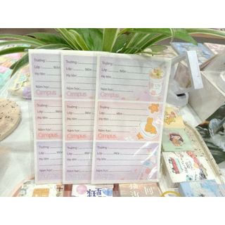 Nhãn vở Campus cho học sinh 1 túi 18 chiếc