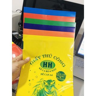 Giấy Thủ Công HH Có Kẻ - Đề Can Màu Bóng Cao Cấp