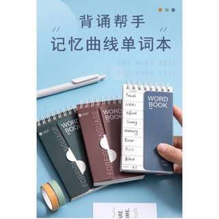 Sổ tay học từ vựng tiếng Anh, Hàn, Nhật, Trung/ Sổ ghi chép từ vựng bỏ túi khổ A6