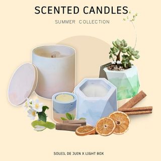 Đồ đựng Nến Tealight Trang trí bàn học bàn làm việc Đế Nến béton Concrete Artwork Candle Holding giá sỉ