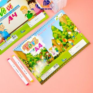 Vở vẽ lò xo A4 Hoàng Mai _ 20 tờ