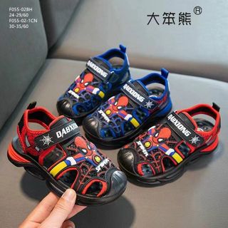 Sandal trẻ em bít mũi họa tiết siêu nhân F055