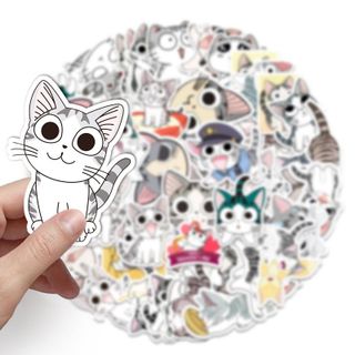 Bộ 50 sticker mèo Chi chống thấm nước giá sỉ