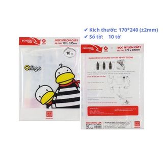 Bọc sách vở nilon Hồng Hà cấp 1-2 (175x250)mm/(190x265)mm/ (170x240)mm