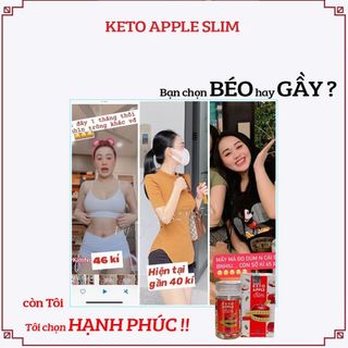 Viên Khử Mỡ Bụng APPLE KETO SLIM Đốt Mỡ Thừa Nhanh Nhập Khẩu Chính Hãng Chiết Xuất Thiên Nhiên Giúp Lấy Lại Vóc Dáng