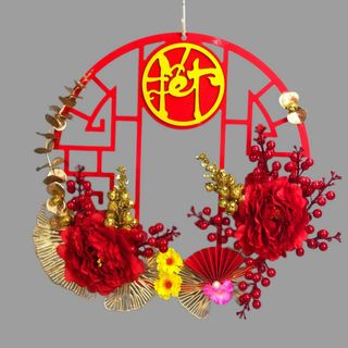 Vòng hoa trang trí tết