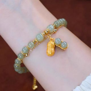 Vòng Đá Phong Thuỷ Hạt đậu May Mắn cực xinh ( chưa full box )