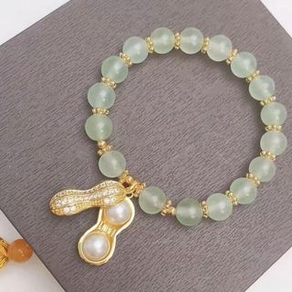 Vòng Đá Phong Thuỷ Hạt đậu May Mắn cực xinh ( chưa full box )