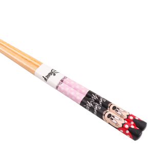 Set đũa gỗ cặp Disney hình Mickey - Minnie