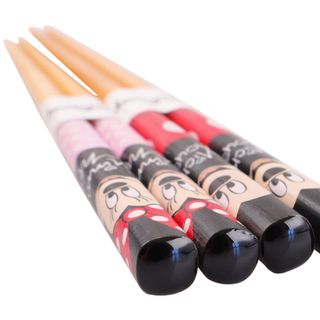 Set đũa gỗ cặp Disney hình Mickey - Minnie