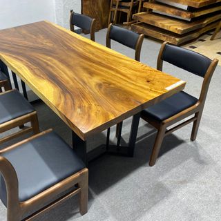 MẶT BÀN GỖ ME TÂY VÂN GỖ ĐẸP MÀU SẮC TỰ NHIÊN DÀI 175 CM X DÀY 5 CM