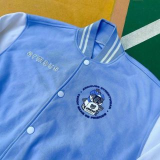 Áo khoác nỉ bomber logo armous form đẹp