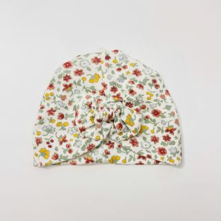 Mũ turban cho bé gái từ sơ sinh - 18 tháng, nón turban vintage hoạ tiết hoa nhí dễ thương, mũ che thóp kín gió