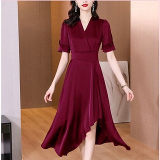 ĐẦM XÒE CỔ V TAY CÁCH ĐIỆU - DT1690
