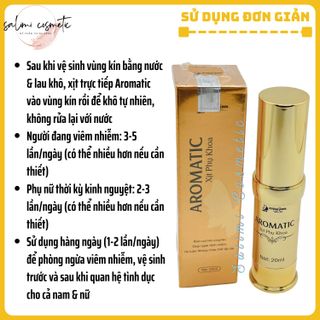 Xịt Phụ Khoa AROMATIC Quyên Lara - Khử Mùi Hôi Vùng Kín, Chiết Xuất Thảo Dược Thiên Nhiên, Ngừa Viêm Nhiễm, Làm Hồng Bikini, An Toàn, Không Chứa Chất Tẩy Rửa, Bí Quyết Chồng Yêu Mỗi Ngày | Dung Tích 20ml - HÀNG CHÍNH HÃNG