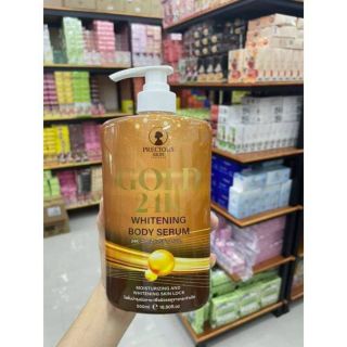 Serum dưỡng thể trắng da Gold 24K Whitening Body Serum 500ml Thái Lan giá sỉ