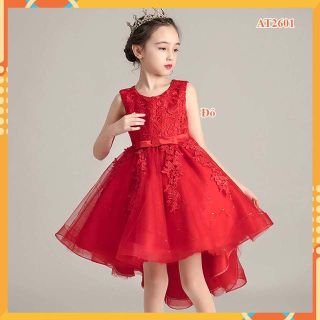 Đầm công chúa đuôi cá cho bé gái at2601-xanh